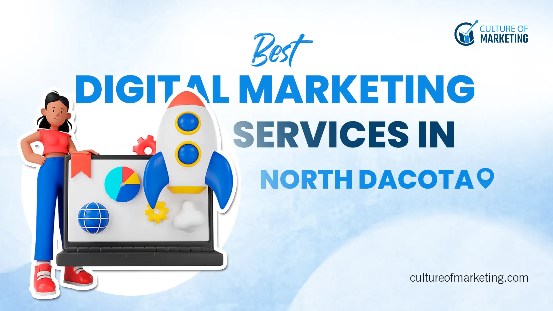Banner showing best digital marketing services available in North Dakota